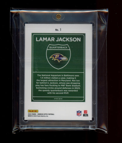 2024 Donruss Optic #1 Lamar Jackson Downtown!