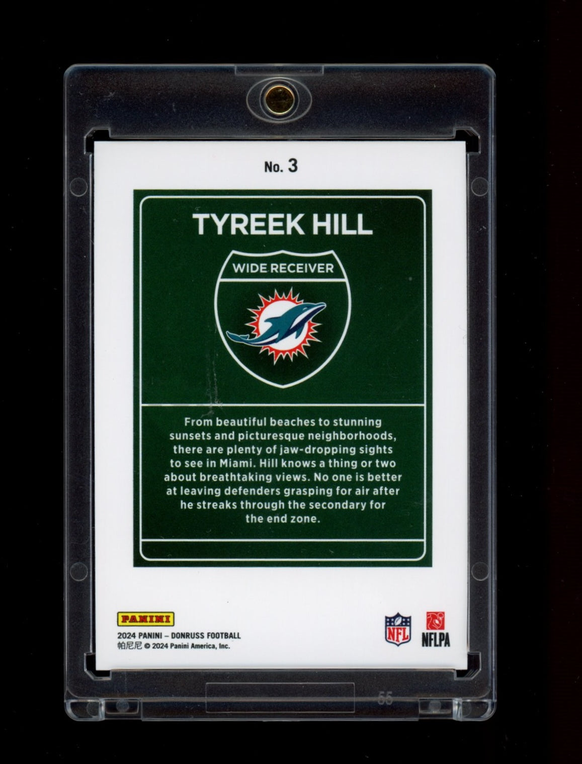 2024 Donruss #3 Tyreek Hill Downtown