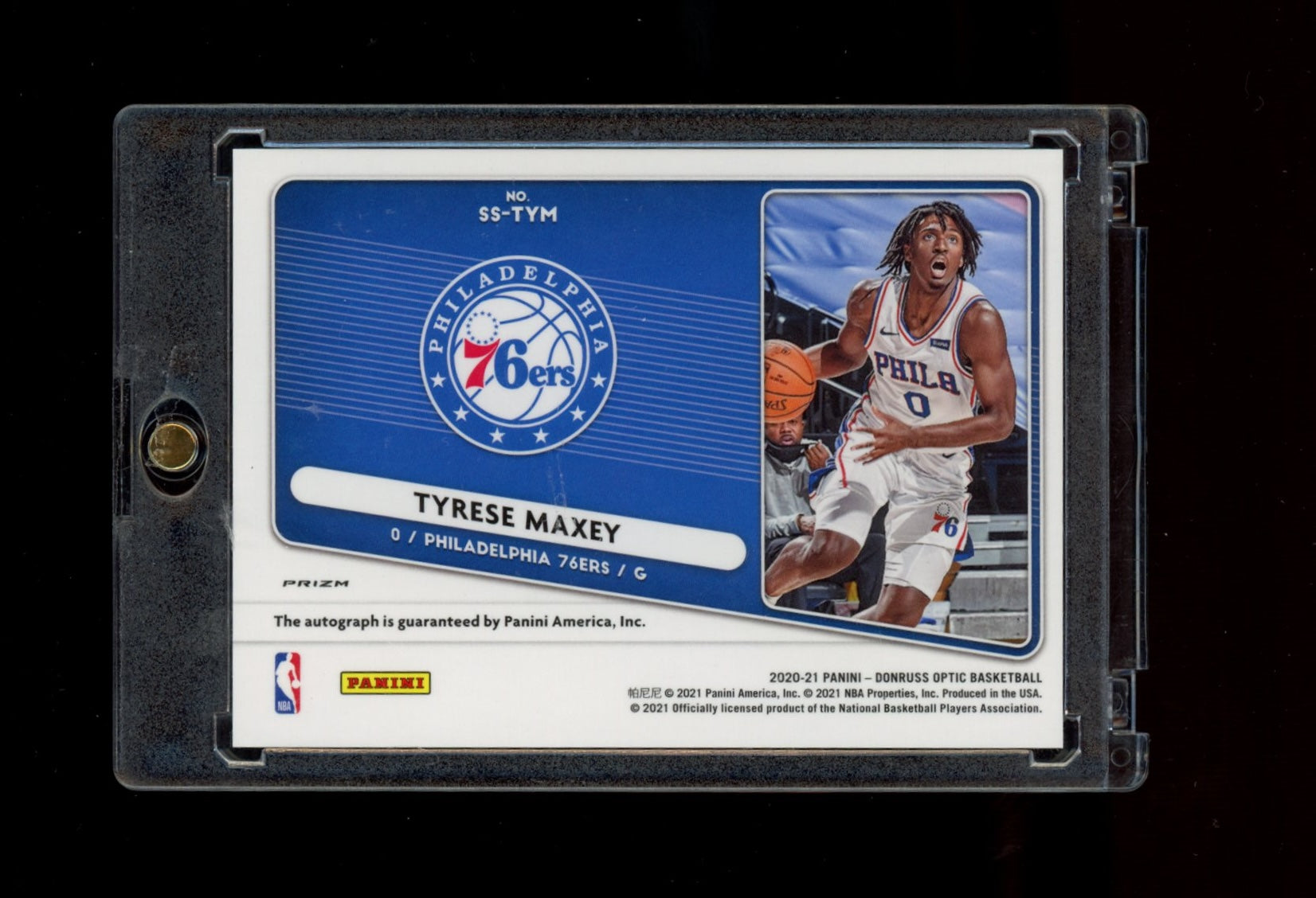 2020-21 Donruss Optic #SS-TYM Tyrese Maxey Signature Series Green Wave