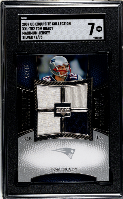 2007 Exquisite Collection #XXL-TB2 Tom Brady Maximum Jersey /75 SGC 7