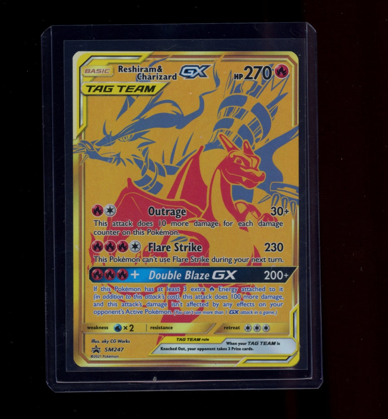 SM Promos #SM247 Reshiram & Charizard GX