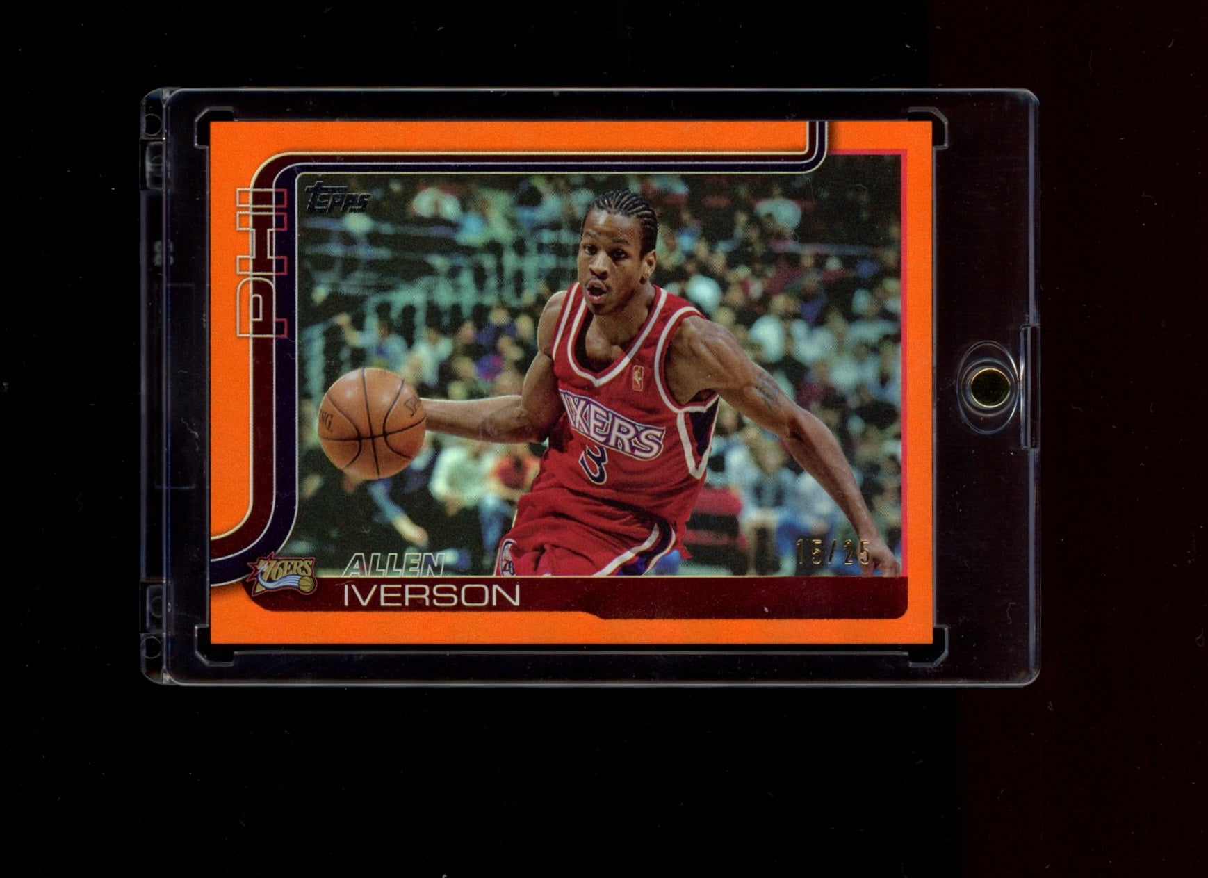 2025-26 Topps #253 Allen Iverson Orange Holo Foil #/25