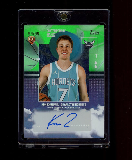 2025-26 Topps #CM-KK Kon Knueppel Contemporary Marks Green Rainbow #/99