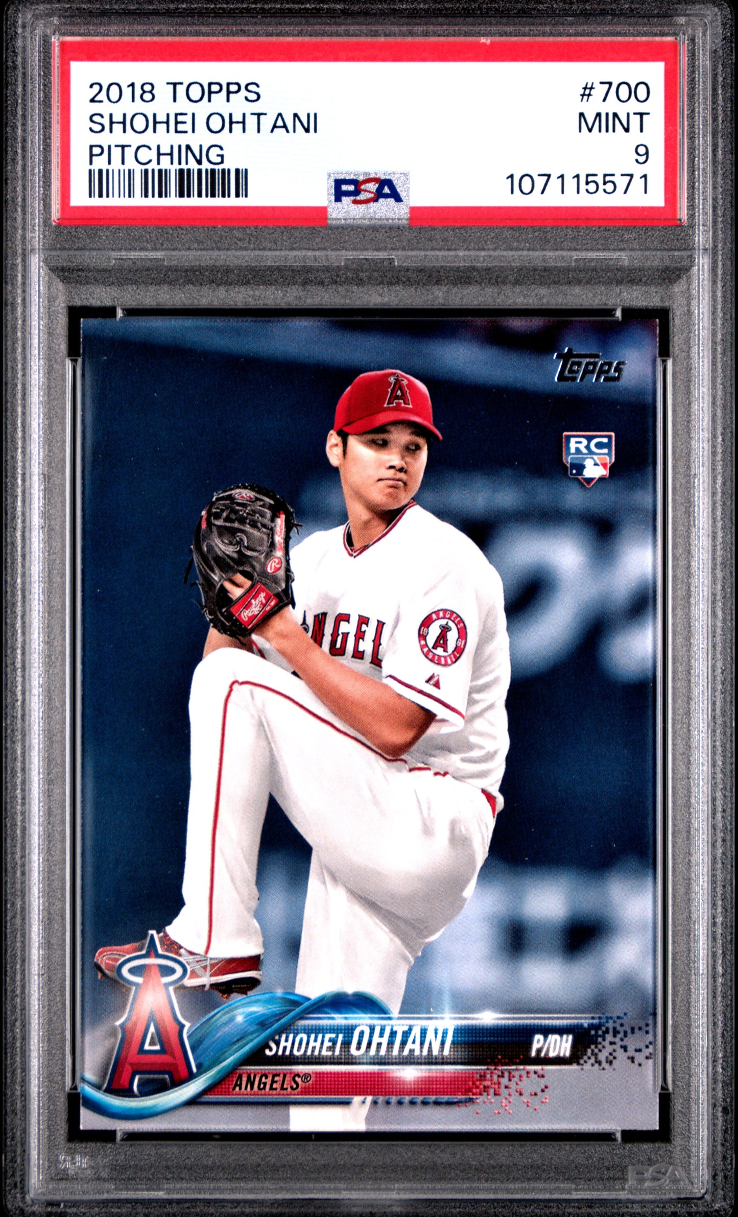 2018 Topps #700 Shohei Ohtani Pitching PSA 9