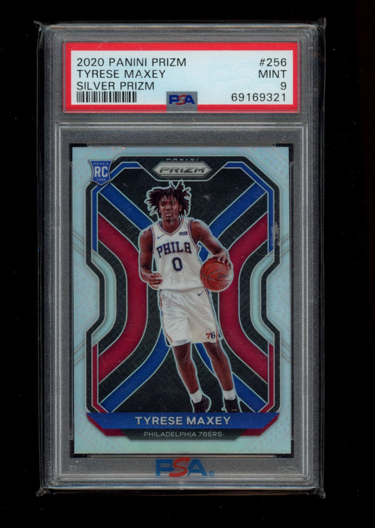 2020 Panini Prizm #256 Tyrese Maxey Silver Prizm PSA 9