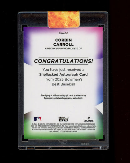 2023 Bowman's Best #SHA-CC Corbin Carroll Shellacked Autographs /250