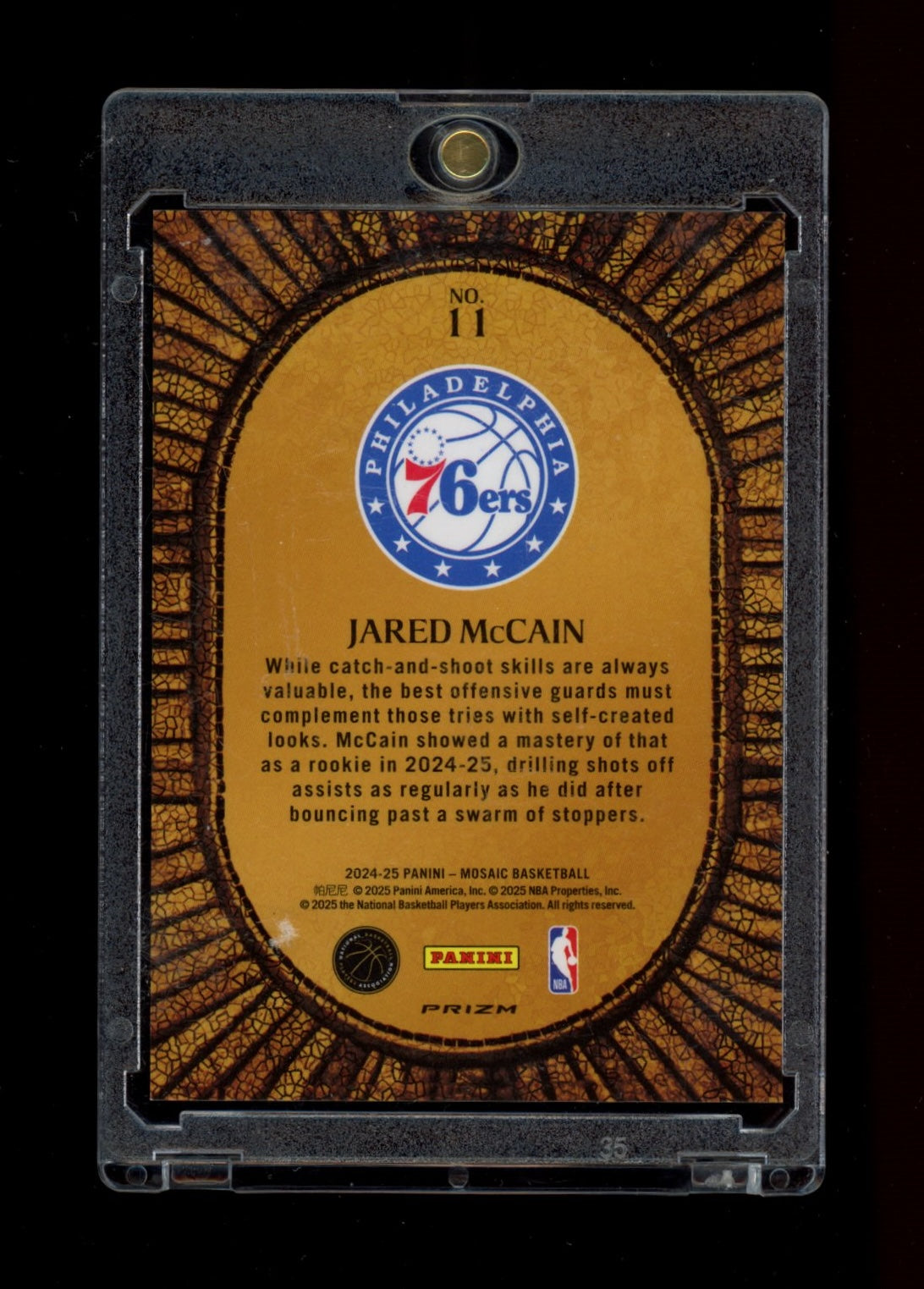 2024-25 Panini Mosaic #11 Jared McCain Micro Mosaic