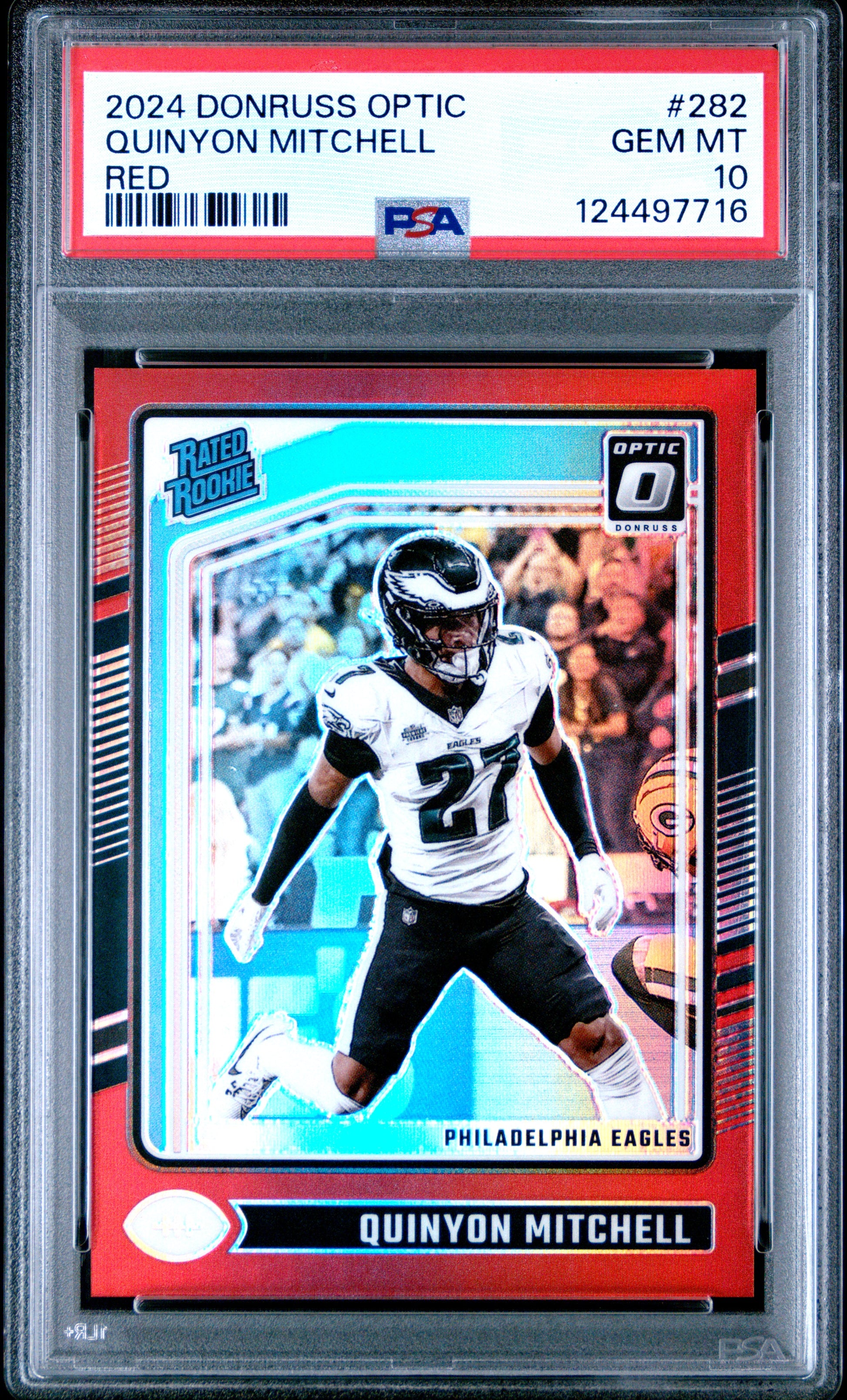 2024 Panini Donruss Optic #282 Quinyon Mitchell Red /125 PSA 10 POP 1
