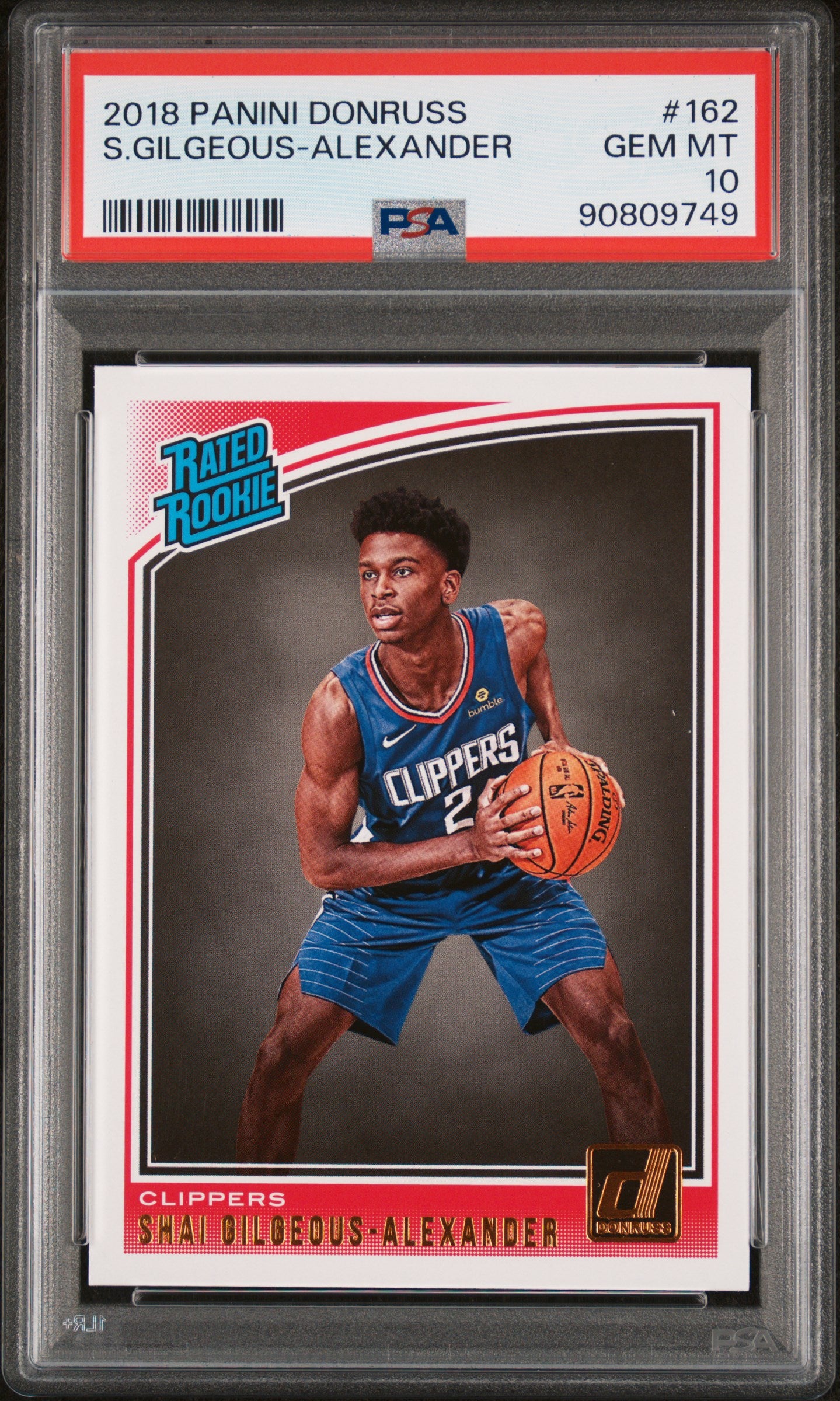 2018 Panini Donruss #162 S.Gilgeous-Alexander PSA 10
