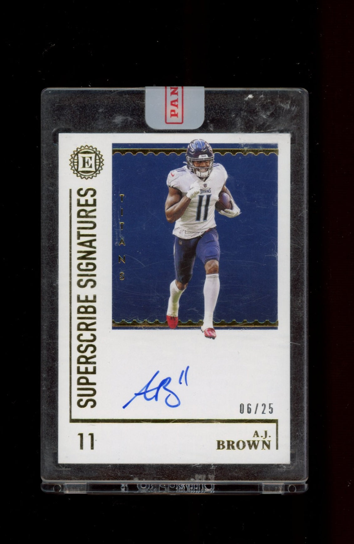 2022 Panini Encased #SS-AB A.J. Brown 2021 Encased Sig Gold #/25