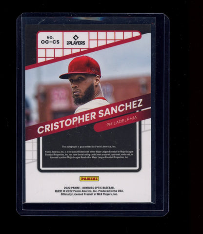 2022 Donruss Optic #OG-CS Cristopher Sanchez Optigraphs
