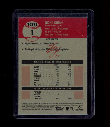 2022 Topps Chrome Platinum Anniversary #1 Shohei Ohtani Refractor