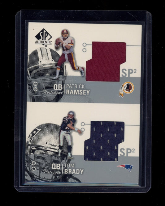2002 SP Authentic #AT2-RB Patrick Ramsey / Tom Brady MEM Authentic Threads