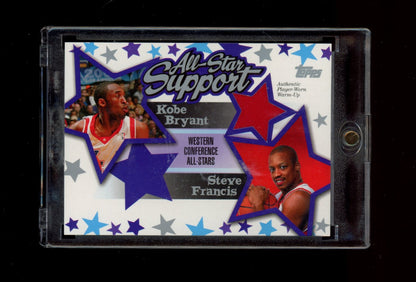2004-05 Topps #ASR-BF Kobe Bryant / Steve Francis All-Star Support Relics #/250