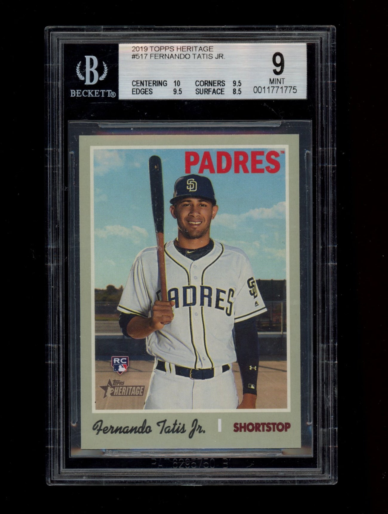 2019 Topps Heritage #517b Fernando Tatis Jr. BGS 9