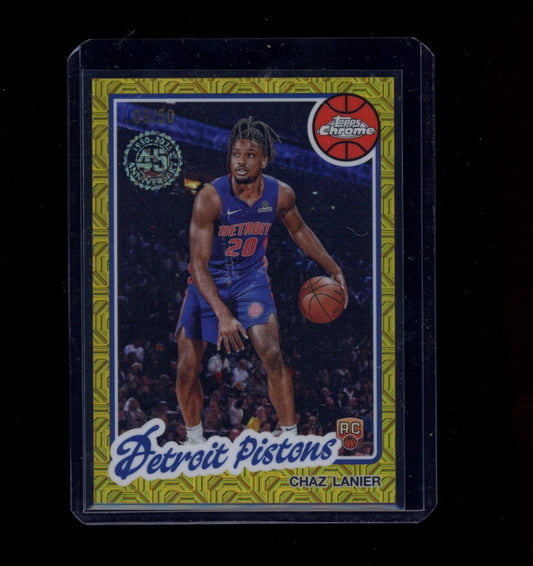 2025-26 Topps #TC-CL Chaz Lanier 1980 Gold Mojo Refractor #/50