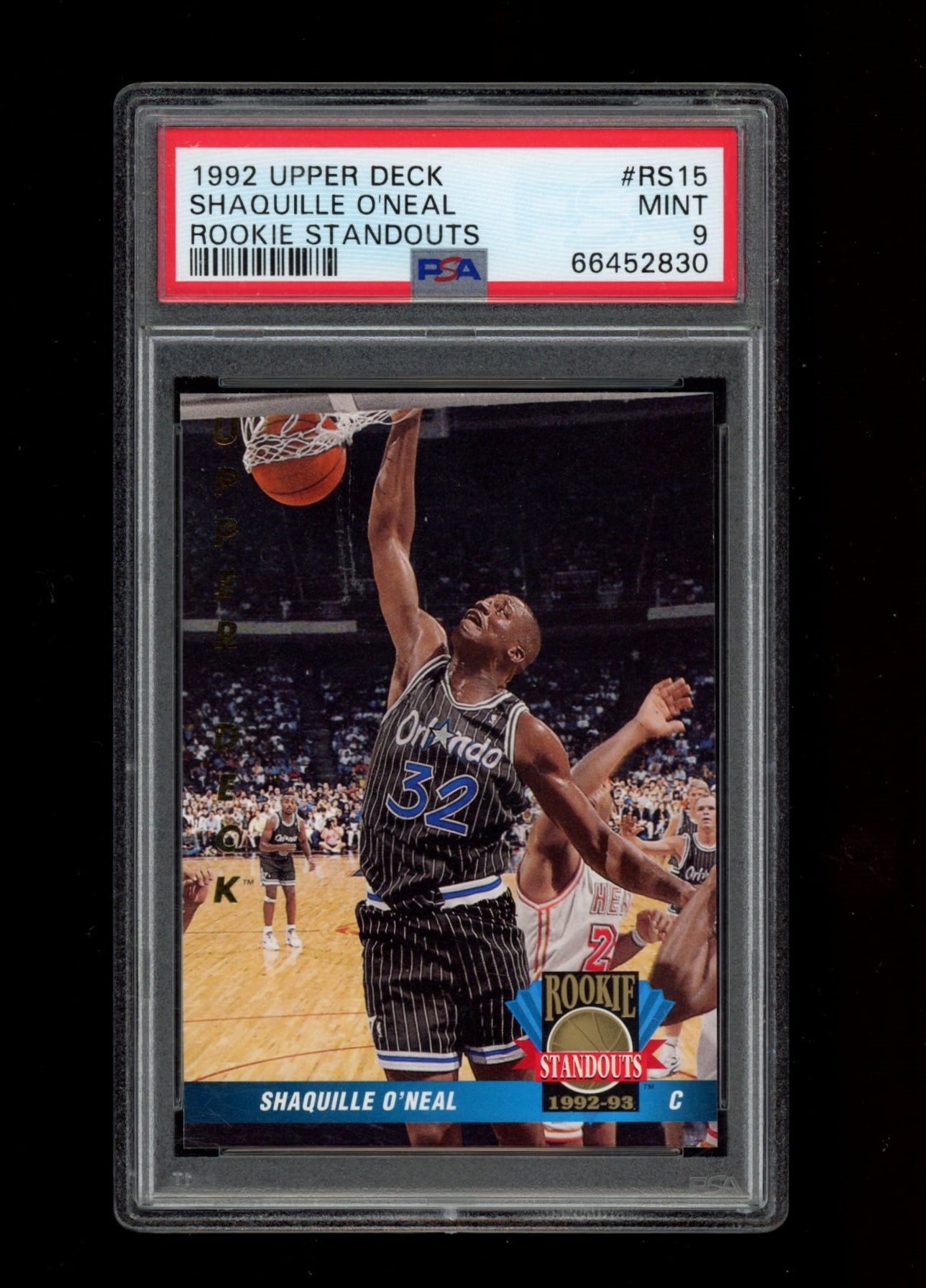 1992 Upper Deck Rookie Standouts #RS15 Shaquille O'Neal Rookie Standouts PSA 9