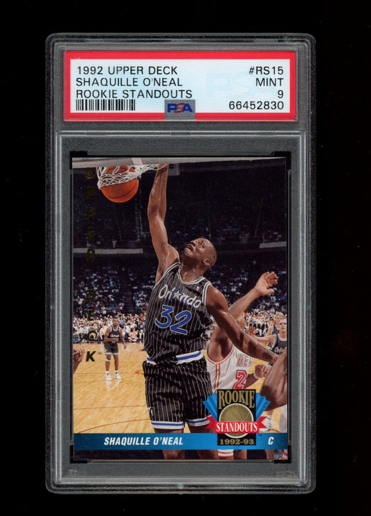 1992 Upper Deck Rookie Standouts #RS15 Shaquille O'Neal Rookie Standouts PSA 9