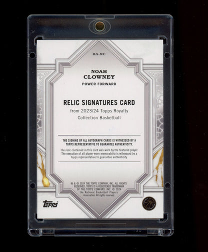 2023-24 Topps Royalty #RA-NC Noah Clowney Relic Signatures /25