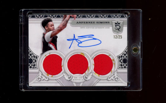 2023-24 Topps Royalty #SJS-AS Anfernee Simons Superior Jersey Sig /25