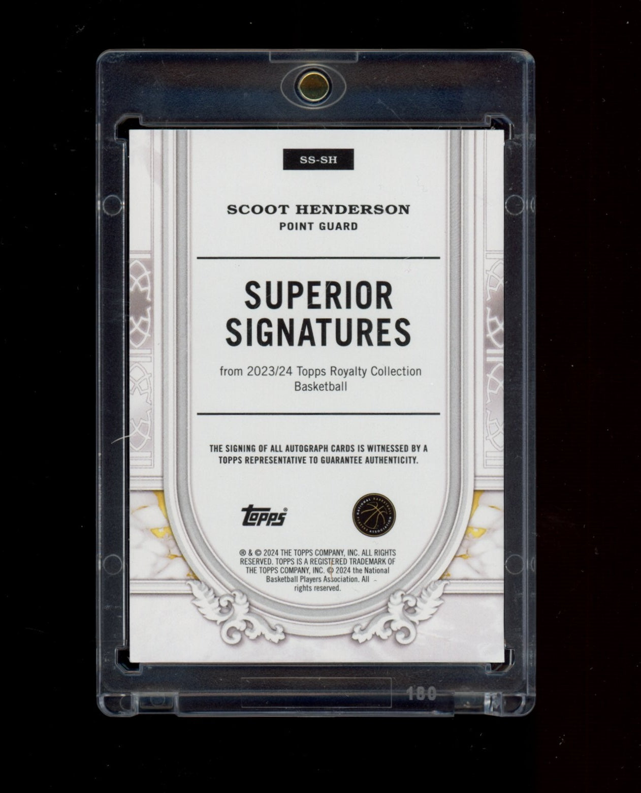 2023-24 Topps Royalty #SS-SH Scoot Henderson Superior Signatures #/99