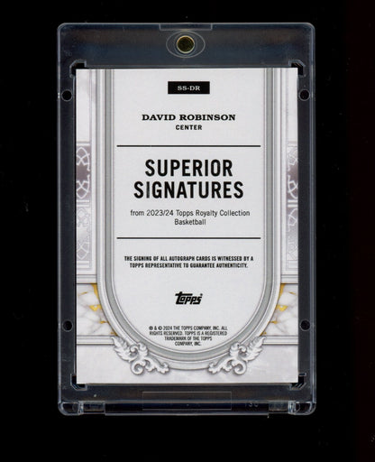2023-24 Topps Royalty #SS-DR David Robinson Superior Signatures #/99