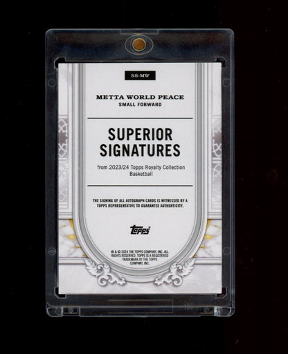 2023-24 Topps Royalty #SS-MW Metta World Peace Superior Signatures #/99