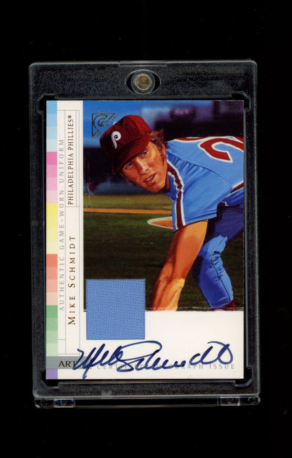 2003 Topps Gallery Hall of Fame #ARMS Mike Schmidt Artifact Relics Autographs