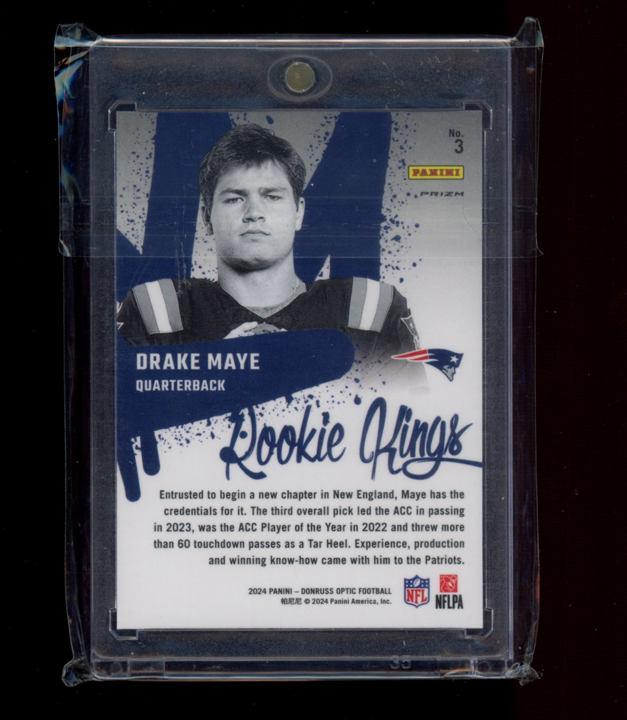 2024 Donruss Optic #3 Drake Maye Rookie Kings