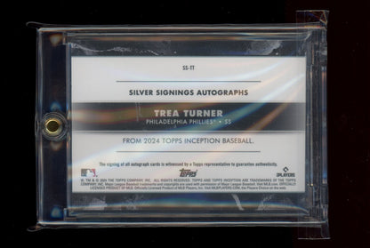 2024 Topps Inception #SS-TT Trea Turner Silver Signings /125