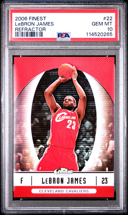 2006 Finest #22 Lebron James Refractor PSA 10
