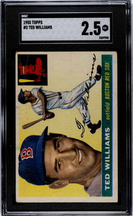 1955 Topps #2 Ted Williams SGC 2.5