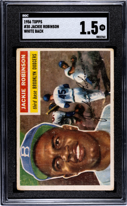1956 Topps #30 Jackie Robinson White Back SGC 1.5
