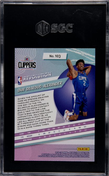 2018-19 Panini Revolution #103 Shai Gilgeous-Alexander SGC 10