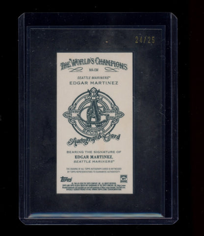 2024 Topps Allen & Ginter #MA-EM Edgar Martinez Framed mini auto Black #/25