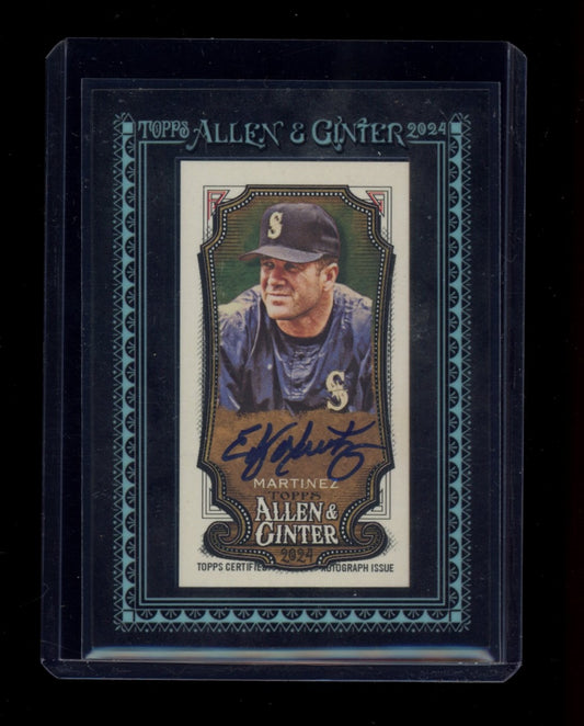 2024 Topps Allen & Ginter #MA-EM Edgar Martinez Framed mini auto Black #/25