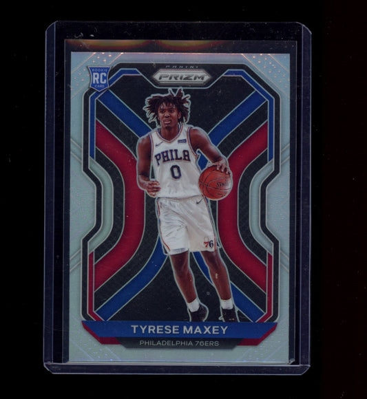 2020-21 Panini Prizm #256 Tyrese Maxey Silver Prizms