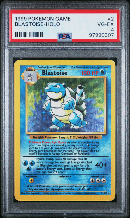 1999 Pokemon Game #2 Blastoise-Holo PSA 4