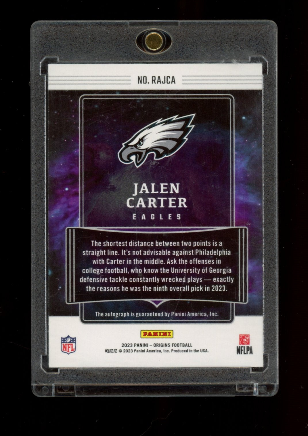 2023 Panini Origins #RAJCA Jalen Carter Rookie Autographs