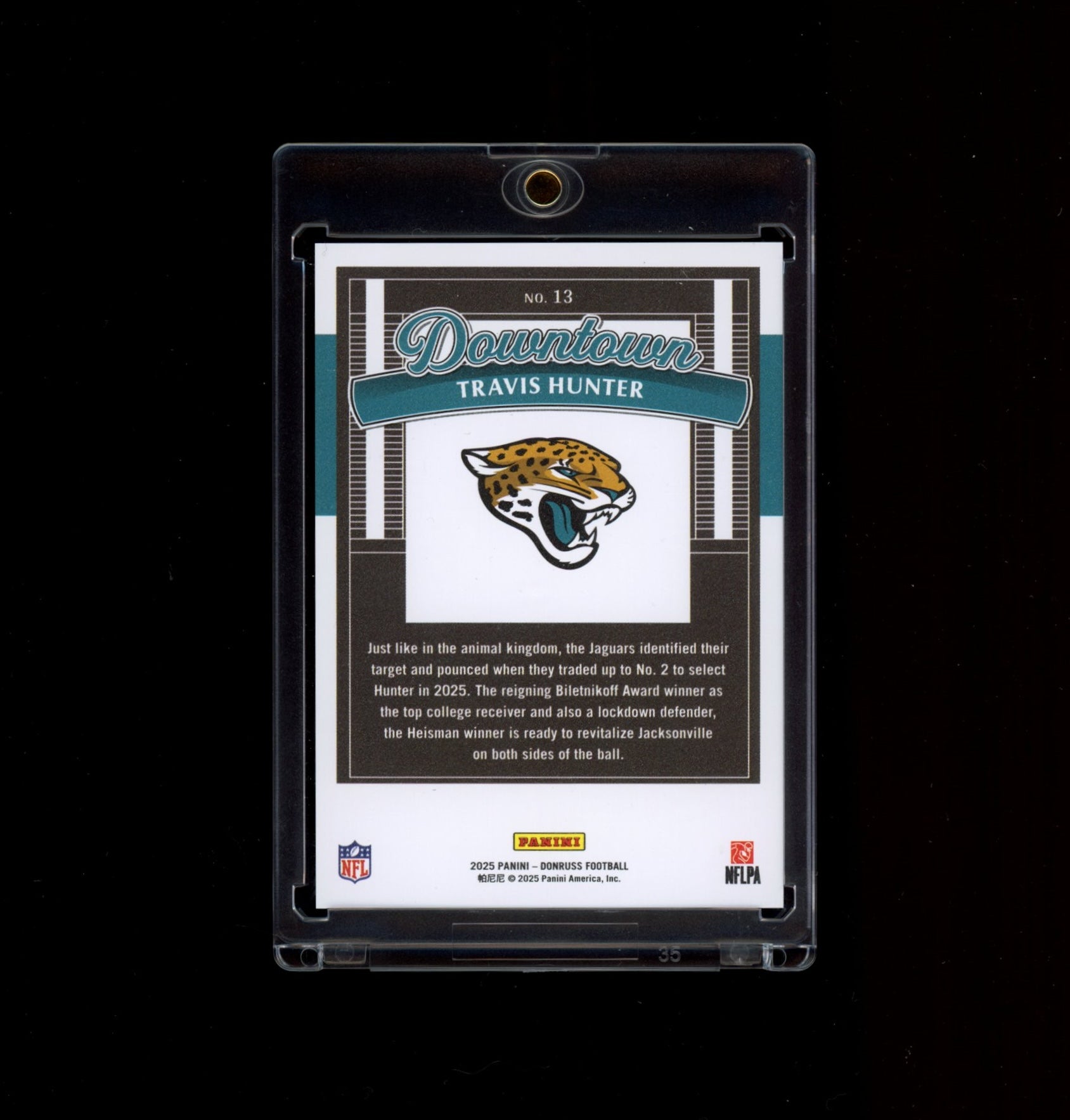 2025 Donruss #13 Travis Hunter Downtown!