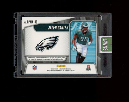 2023 Panini Absolute #RPMA-JC Jalen Carter Rookie Premiere Quad Spectrum #/49