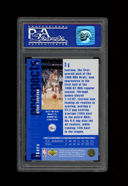 1996 Sp #141 Allen Iverson PSA 9
