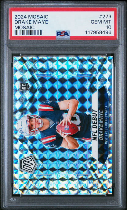 2024 Panini Mosaic #273 Drake Maye Mosaic PSA 10