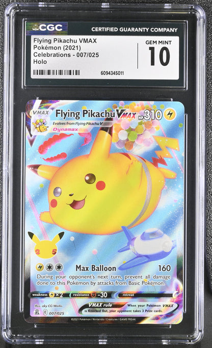 2021 Celebrations #007/025 Flying Pikachu VMAX CGC 10