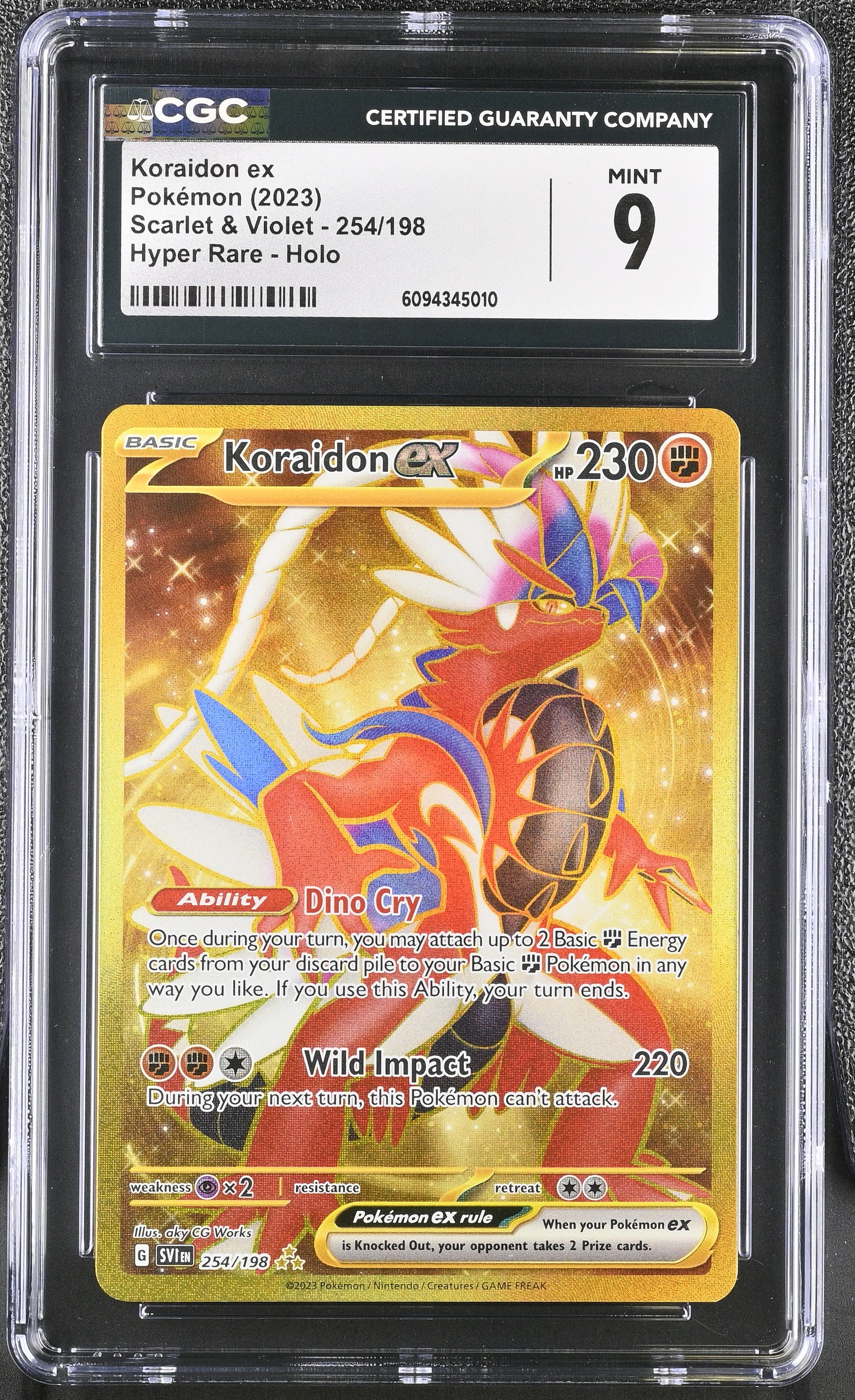 2023 Scarlet & Violet #254/198 Koraidon ex CGC 9