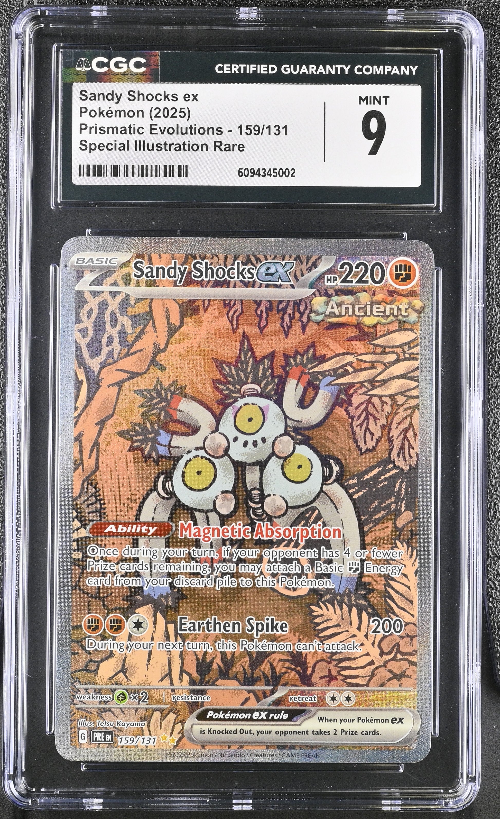 2025 Prismatic Evolutions #159/131 Sandy Shocks ex CGC 9