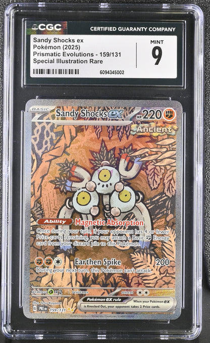 2025 Prismatic Evolutions #159/131 Sandy Shocks ex CGC 9