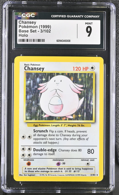 1999 Base Set #3/102 Chansey CGC 9