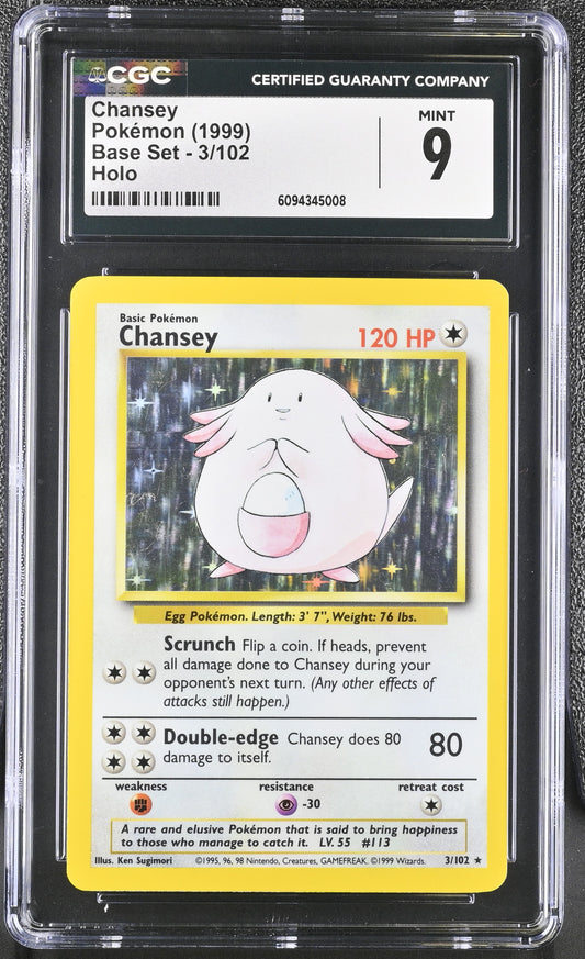 1999 Base Set #3/102 Chansey CGC 9