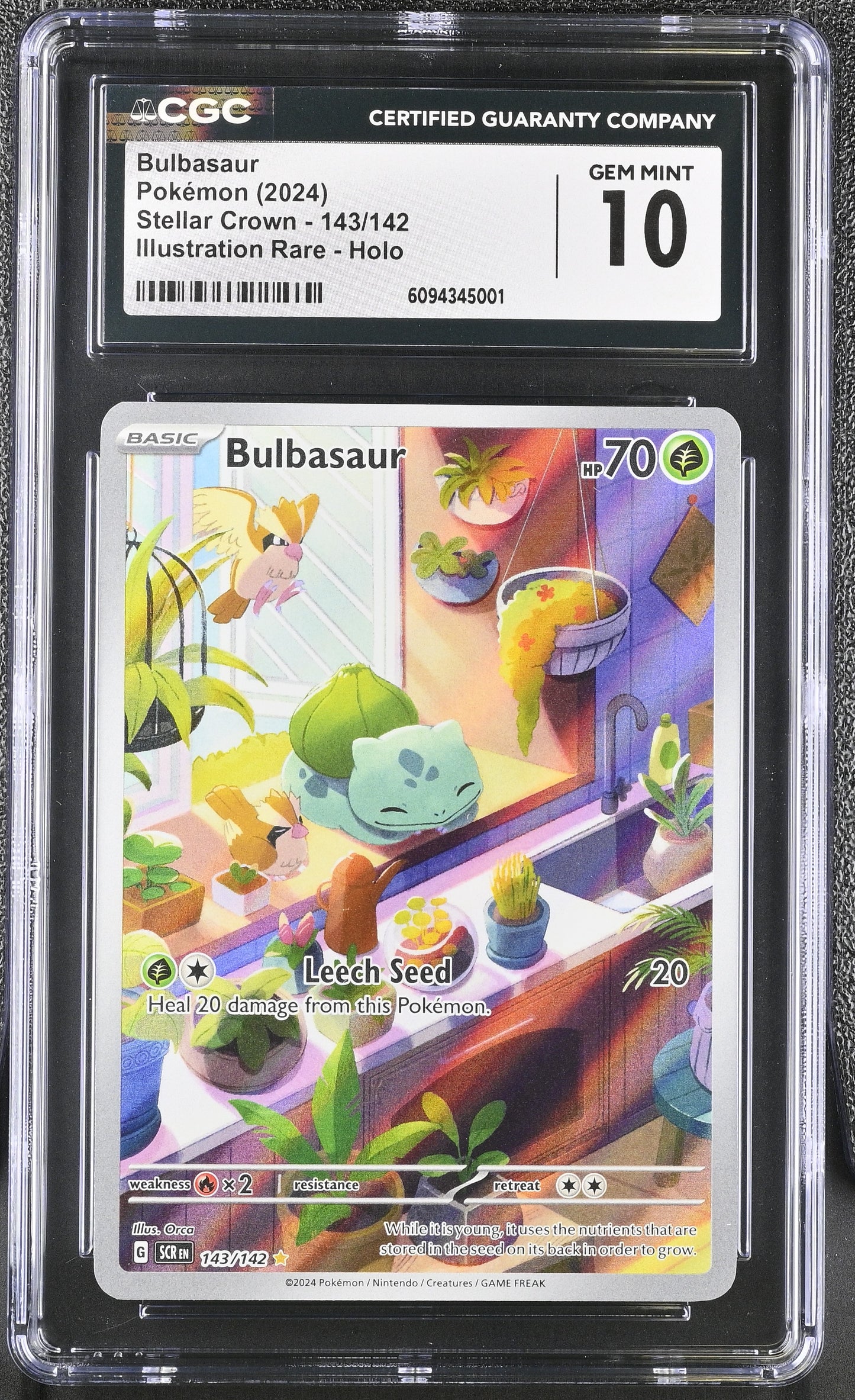 2024 Stellar Crown #143/142 Bulbasaur CGC 10